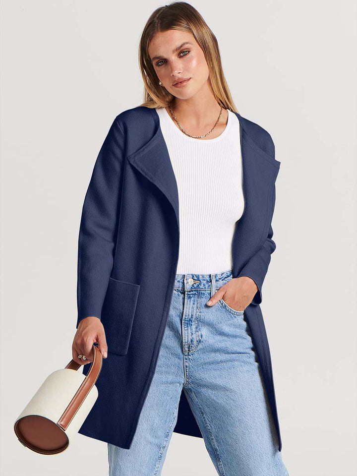 ANRABESS Womens Cardigan Sweater Open Front Knit Long Coatigan Dressy Casual Jacket Coat 2025 Fall Outfits Classy Clothes