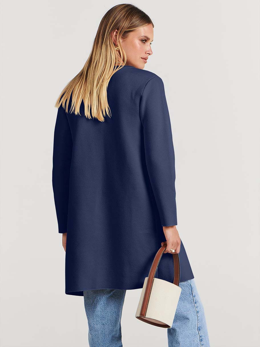 ANRABESS Womens Cardigan Sweater Open Front Knit Long Coatigan Dressy Casual Jacket Coat 2025 Fall Outfits Classy Clothes