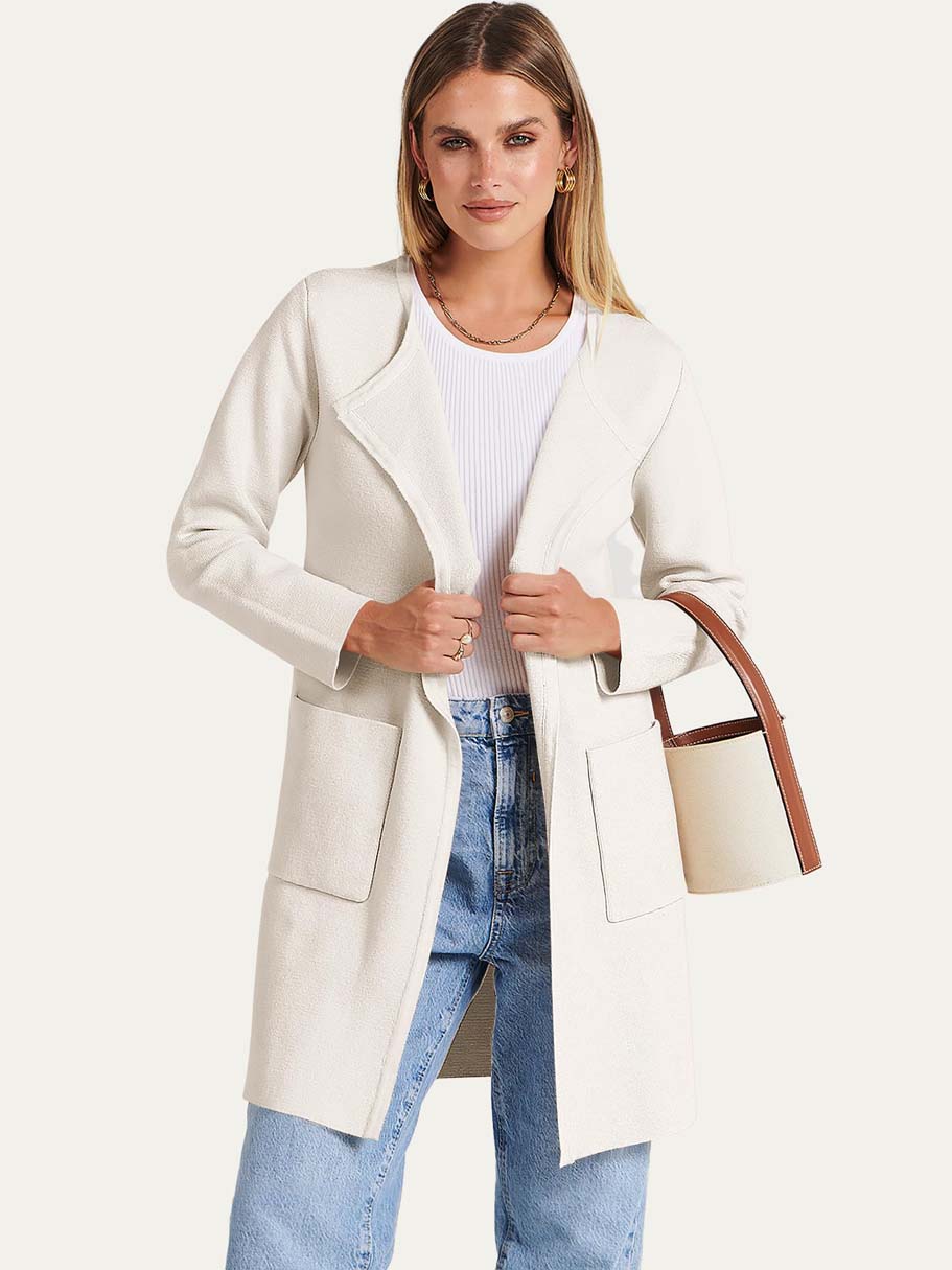 ANRABESS Womens Cardigan Sweater Open Front Knit Long Coatigan Dressy Casual Jacket Coat 2025 Fall Outfits Classy Clothes