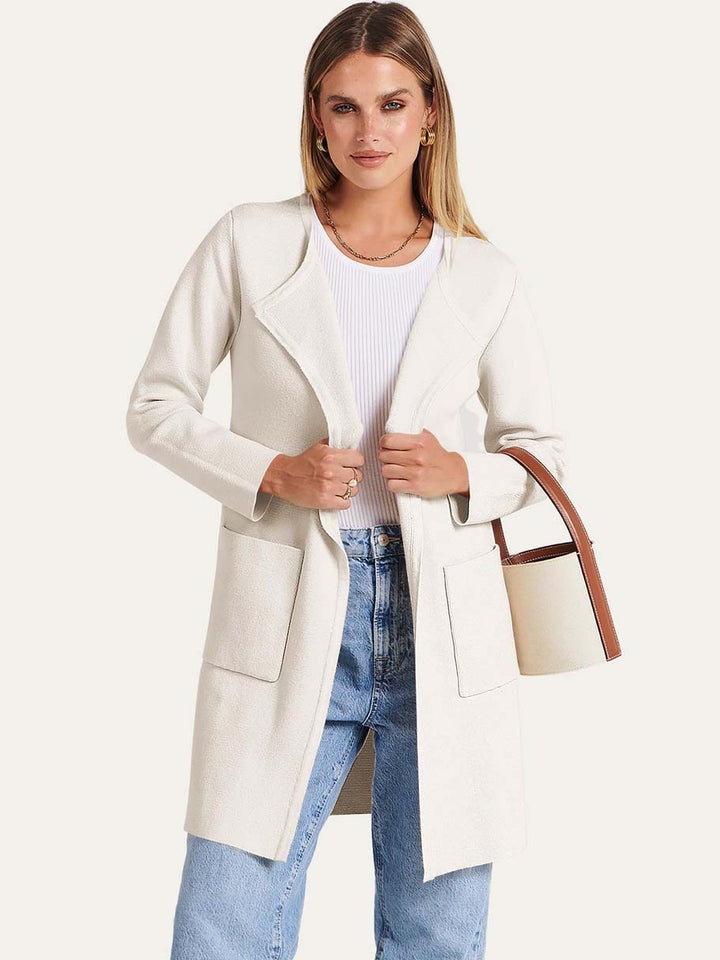 ANRABESS Womens Cardigan Sweater Open Front Knit Long Coatigan Dressy Casual Jacket Coat 2025 Fall Outfits Classy Clothes