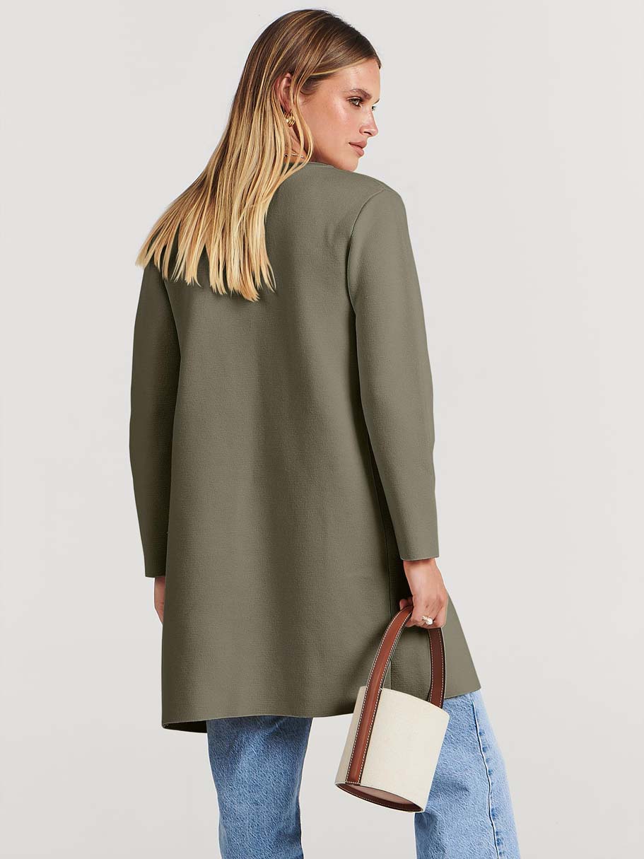 ANRABESS Womens Cardigan Sweater Open Front Knit Long Coatigan Dressy Casual Jacket Coat 2025 Fall Outfits Classy Clothes
