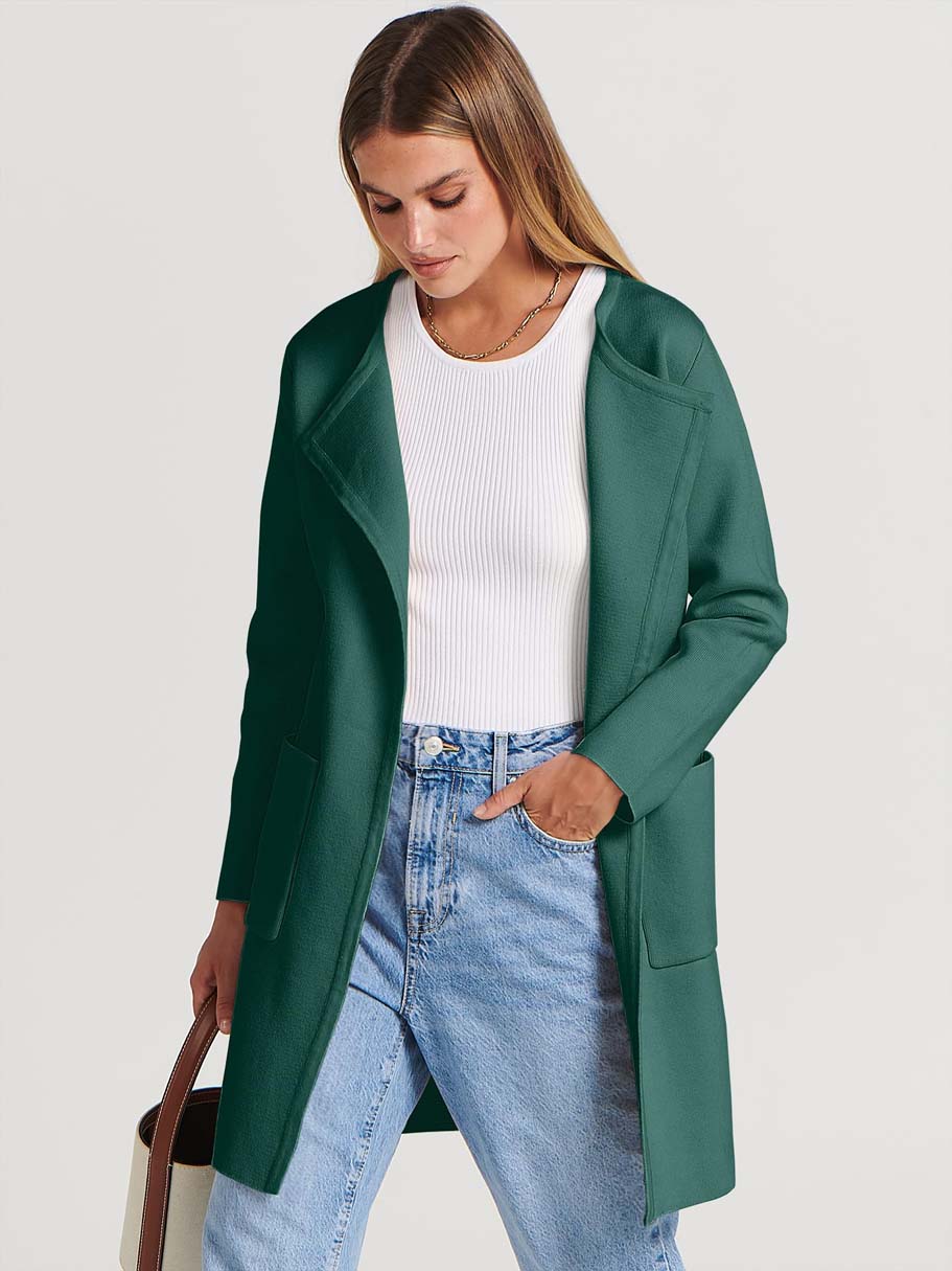 ANRABESS Womens Cardigan Sweater Open Front Knit Long Coatigan Dressy Casual Jacket Coat 2025 Fall Outfits Classy Clothes
