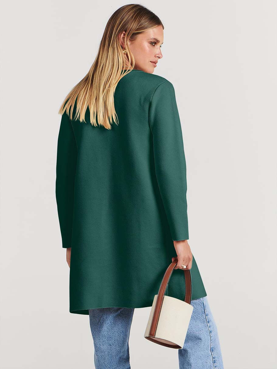 ANRABESS Womens Cardigan Sweater Open Front Knit Long Coatigan Dressy Casual Jacket Coat 2025 Fall Outfits Classy Clothes