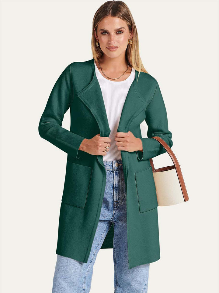 ANRABESS Womens Cardigan Sweater Open Front Knit Long Coatigan Dressy Casual Jacket Coat 2025 Fall Outfits Classy Clothes