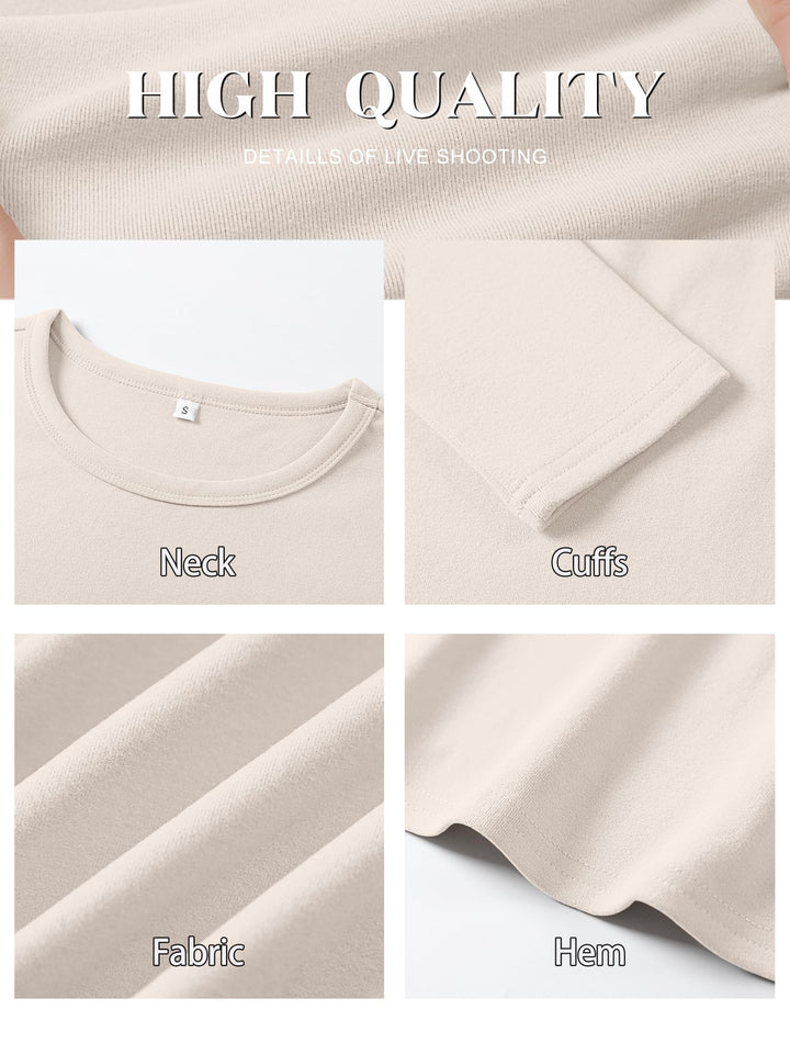 ANRABESS Womens Long Sleeve Thermal Shirts Slim Fit Basic Tee Tops Warm Fleece Undershirts 2025 Fall Winter Layer Outfits