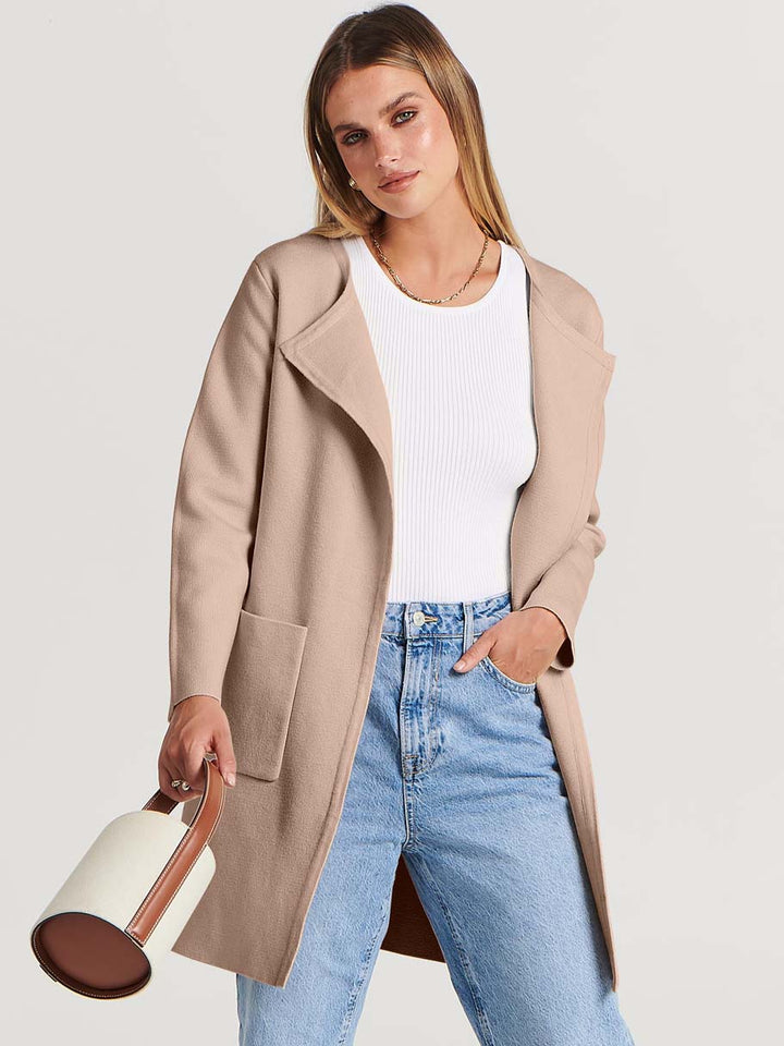ANRABESS Womens Cardigan Sweater Open Front Knit Long Coatigan Dressy Casual Jacket Coat 2025 Fall Outfits Classy Clothes