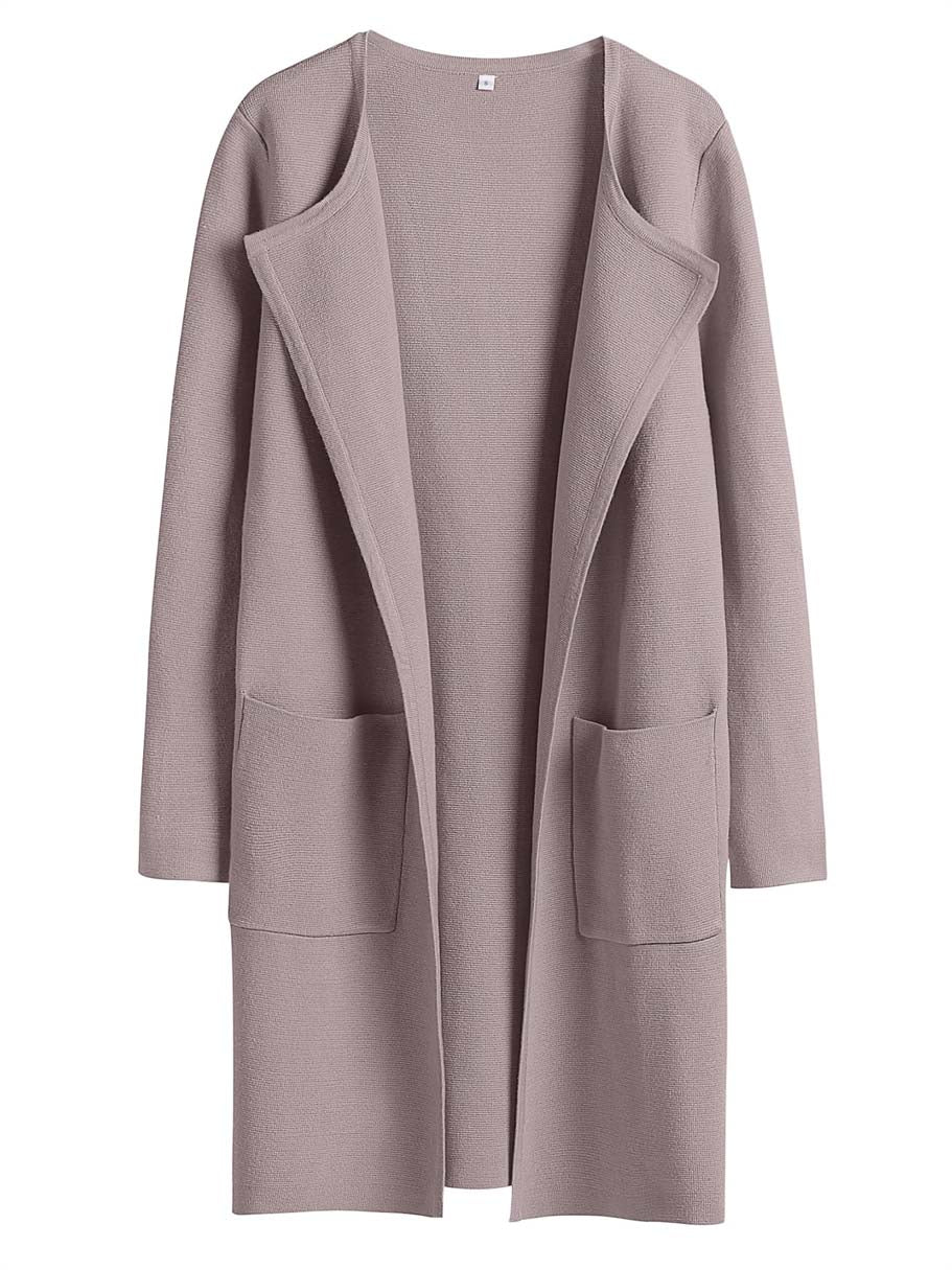 ANRABESS Womens Cardigan Sweater Open Front Knit Long Coatigan Dressy Casual Jacket Coat 2025 Fall Outfits Classy Clothes