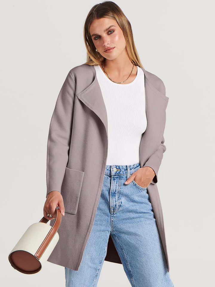ANRABESS Womens Cardigan Sweater Open Front Knit Long Coatigan Dressy Casual Jacket Coat 2025 Fall Outfits Classy Clothes