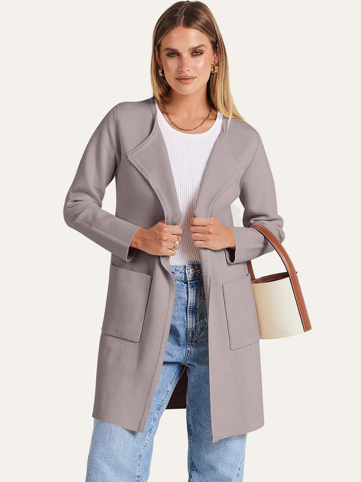 ANRABESS Womens Cardigan Sweater Open Front Knit Long Coatigan Dressy Casual Jacket Coat 2025 Fall Outfits Classy Clothes