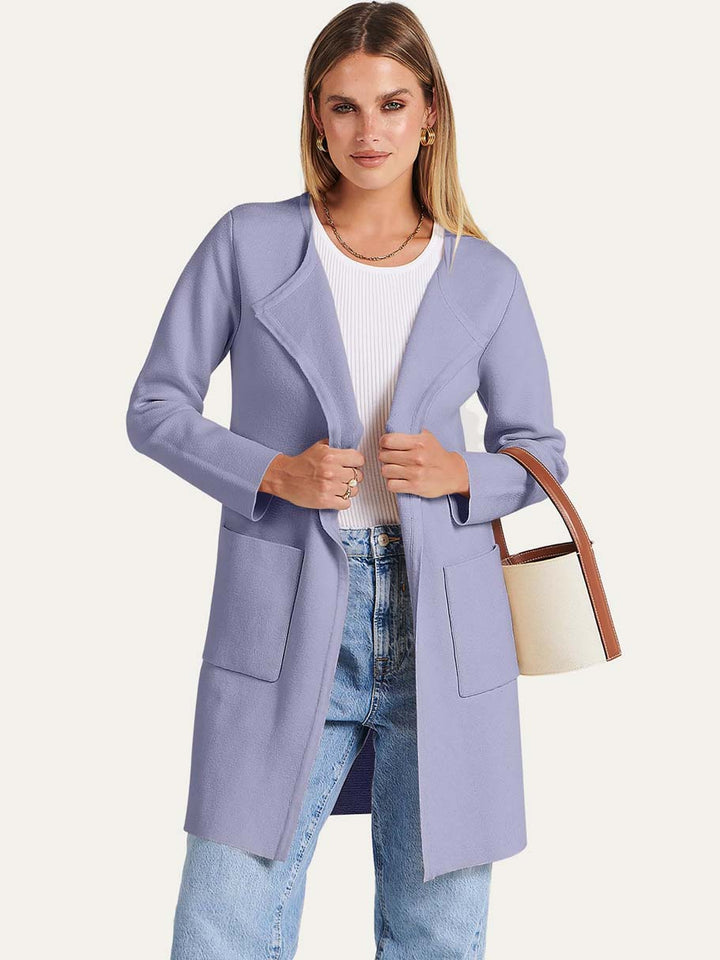 ANRABESS Womens Cardigan Sweater Open Front Knit Long Coatigan Dressy Casual Jacket Coat 2025 Fall Outfits Classy Clothes
