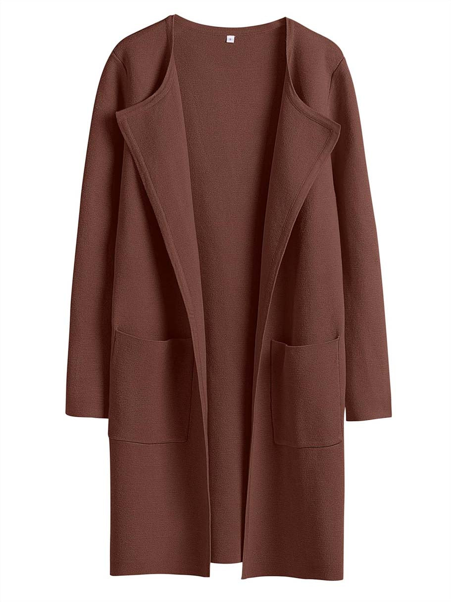 ANRABESS Womens Cardigan Sweater Open Front Knit Long Coatigan Dressy Casual Jacket Coat 2025 Fall Outfits Classy Clothes