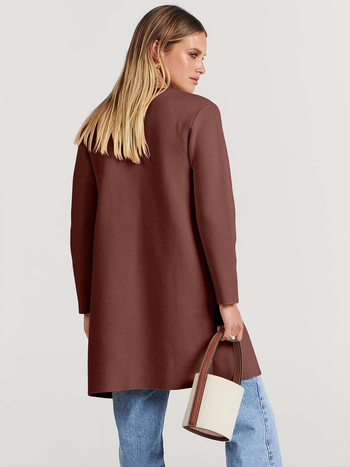 ANRABESS Womens Cardigan Sweater Open Front Knit Long Coatigan Dressy Casual Jacket Coat 2025 Fall Outfits Classy Clothes