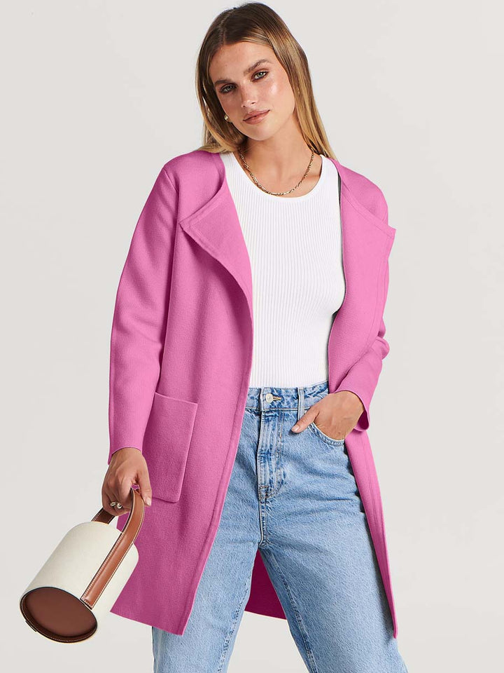 ANRABESS Womens Cardigan Sweater Open Front Knit Long Coatigan Dressy Casual Jacket Coat 2025 Fall Outfits Classy Clothes