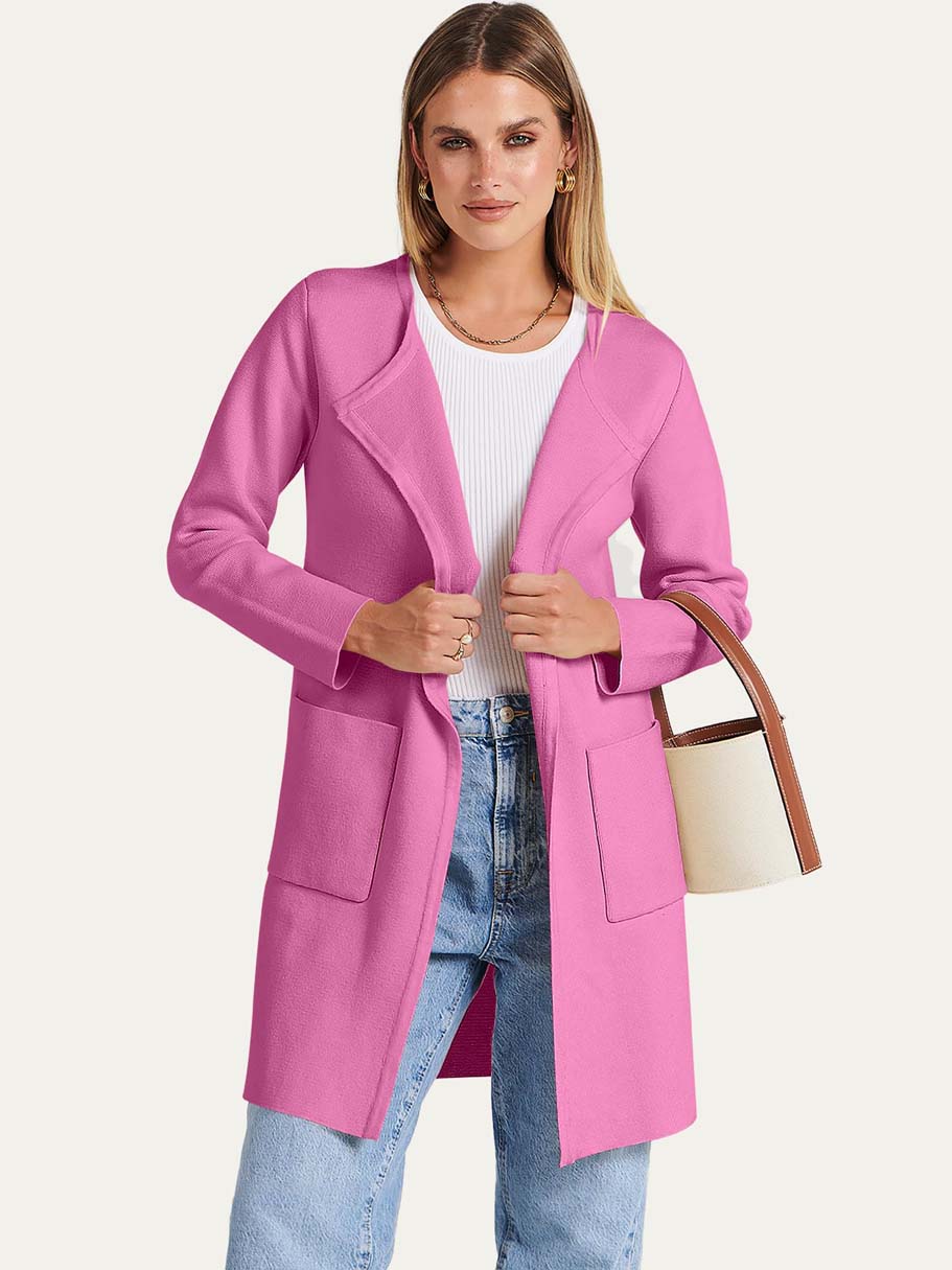 ANRABESS Womens Cardigan Sweater Open Front Knit Long Coatigan Dressy Casual Jacket Coat 2025 Fall Outfits Classy Clothes