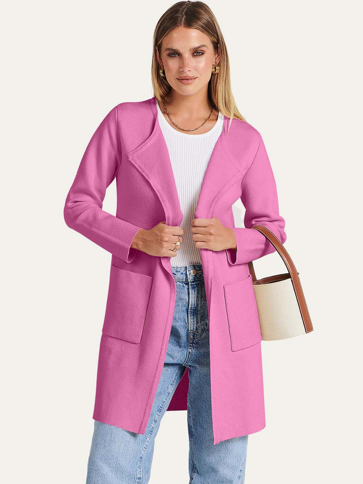 ANRABESS Womens Cardigan Sweater Open Front Knit Long Coatigan Dressy Casual Jacket Coat 2025 Fall Outfits Classy Clothes