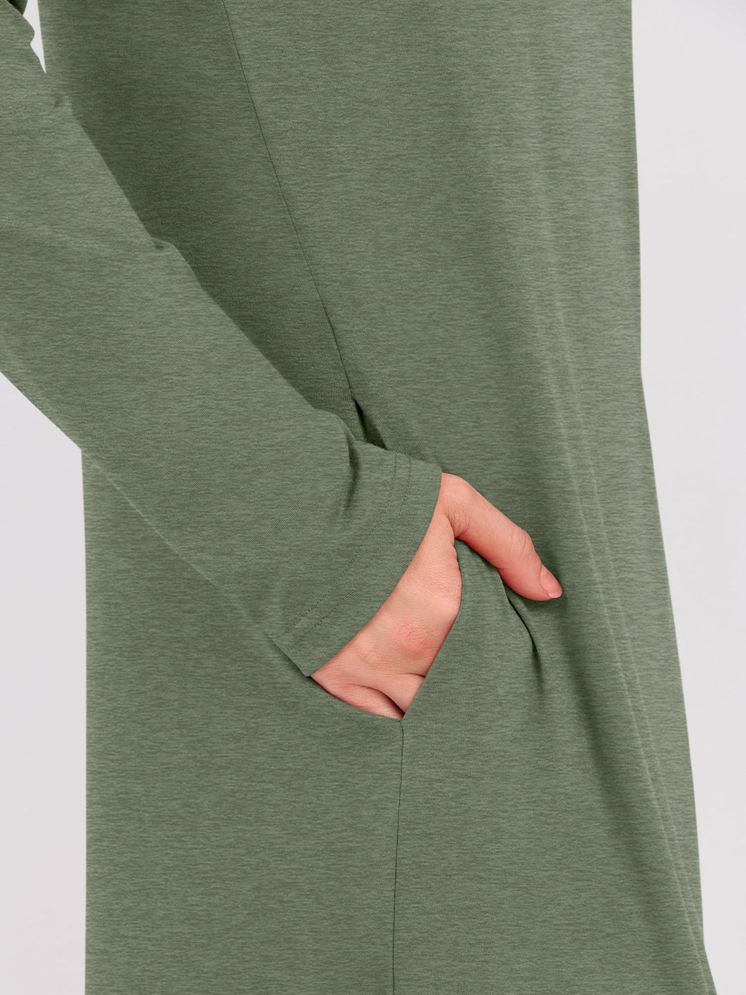 ANRABESS Women's Long Sleeve Maxi Dresses 2025 Fall Outfits Casual Loose Split Travel Vacation T Shirt Dress with Pockets