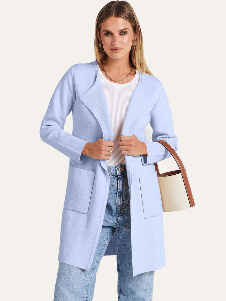 ANRABESS Womens Cardigan Sweater Open Front Knit Long Coatigan Dressy Casual Jacket Coat 2025 Fall Outfits Classy Clothes