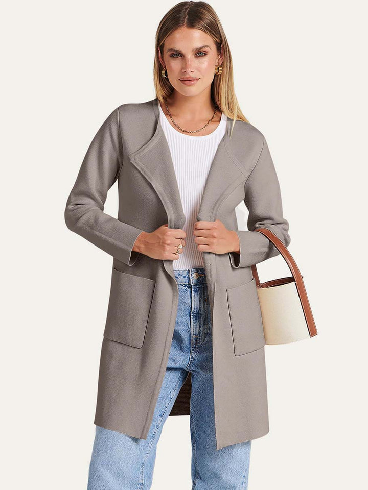 ANRABESS Womens Cardigan Sweater Open Front Knit Long Coatigan Dressy Casual Jacket Coat 2025 Fall Outfits Classy Clothes