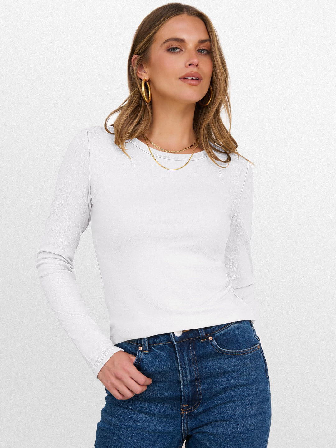 ANRABESS Womens Long Sleeve Thermal Shirts Slim Fit Basic Tee Tops Warm Fleece Undershirts 2025 Fall Winter Layer Outfits