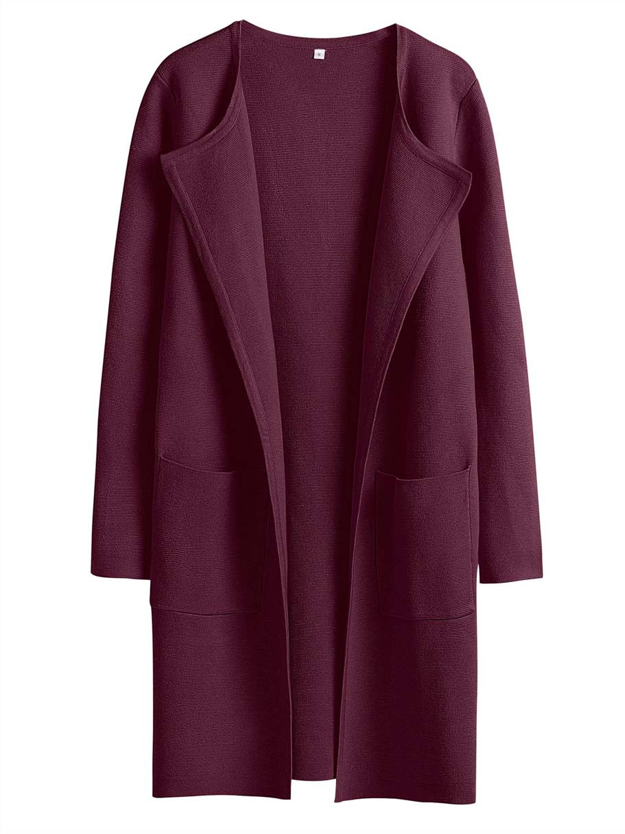 ANRABESS Womens Cardigan Sweater Open Front Knit Long Coatigan Dressy Casual Jacket Coat 2025 Fall Outfits Classy Clothes