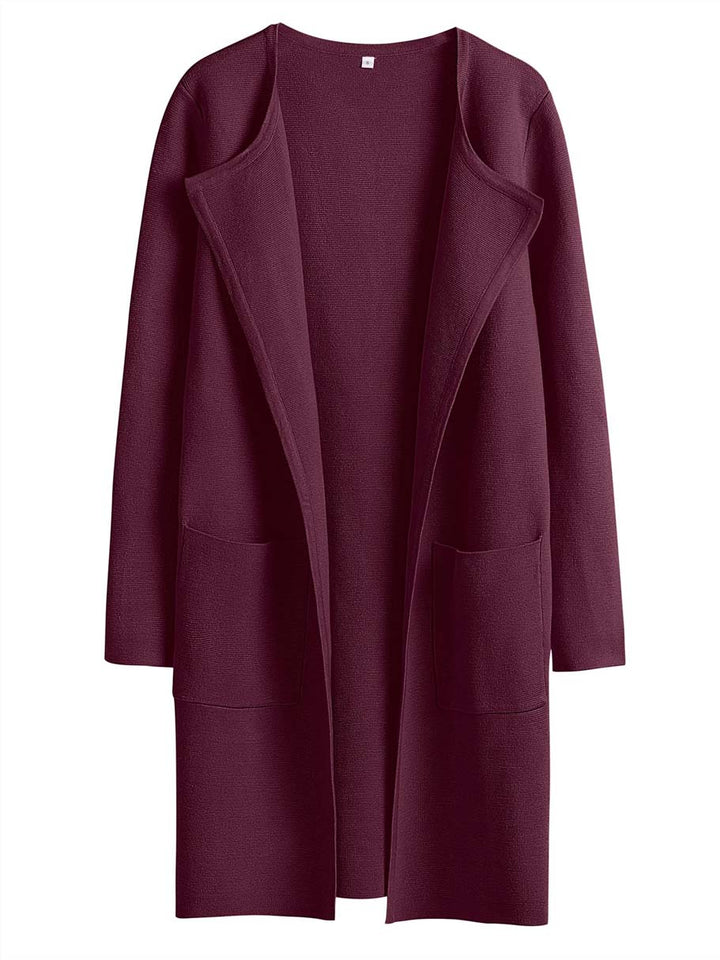 ANRABESS Womens Cardigan Sweater Open Front Knit Long Coatigan Dressy Casual Jacket Coat 2025 Fall Outfits Classy Clothes