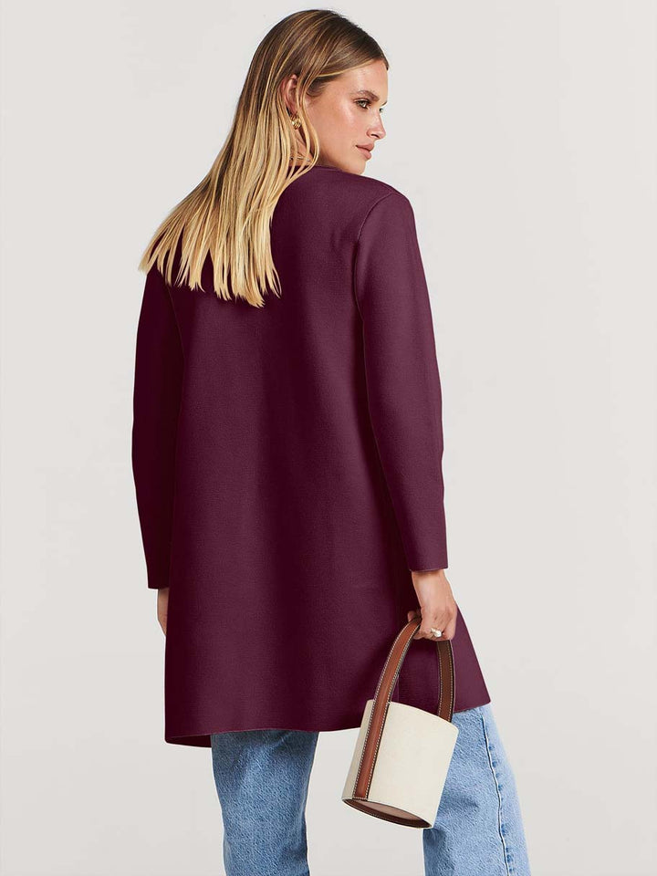 ANRABESS Womens Cardigan Sweater Open Front Knit Long Coatigan Dressy Casual Jacket Coat 2025 Fall Outfits Classy Clothes