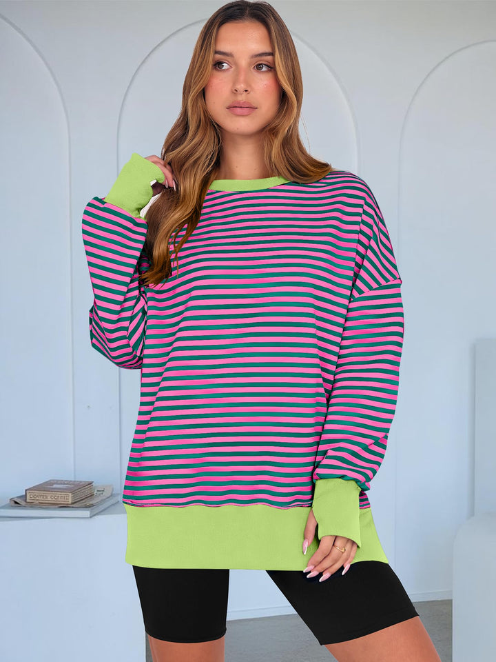 ANRABESS Oversized Sweatshirts for Women Thumbhole Long Sleeve Hoodies Shirts Fall Side Slit Pullover Fashion Top Teen Y2k Outfits