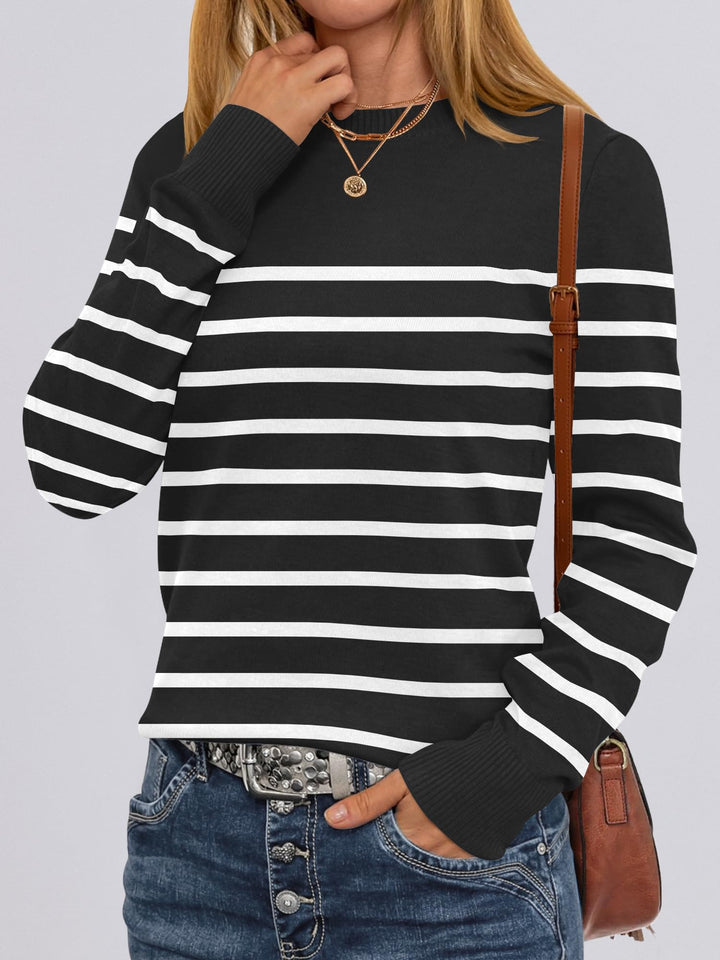 ANRABESS Long Sleeve Lightweight Fall Sweaters for Women| Crewneck Soft Basic Knit Pullover,2026 Fall Fashion Outfits,Casual Work Top,Travel Vacation All Day Wear,Winter Layer Clothes