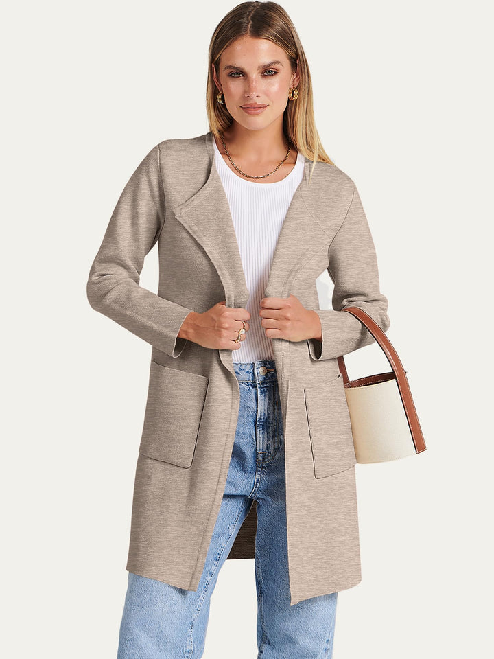 ANRABESS Womens Cardigan Sweater Open Front Knit Long Coatigan Dressy Casual Jacket Coat 2026 Fall Outfits Classy Clothes