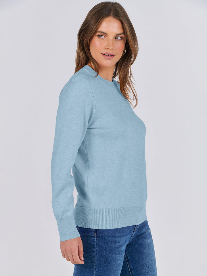 ANRABESS Long Sleeve Lightweight Fall Sweaters for Women| Crewneck Soft Basic Knit Pullover,2026 Fall Fashion Outfits,Casual Work Top,Travel Vacation All Day Wear,Winter Layer Clothes