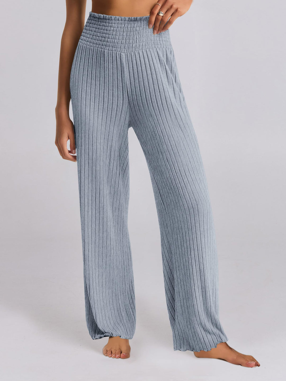 ANRABESS Women 2 Piece Lounge Pajamas Sets Casual Ribbed Knit Long Sleeve Top Pants Matching Set 2026 Fall Outfits Clothes
