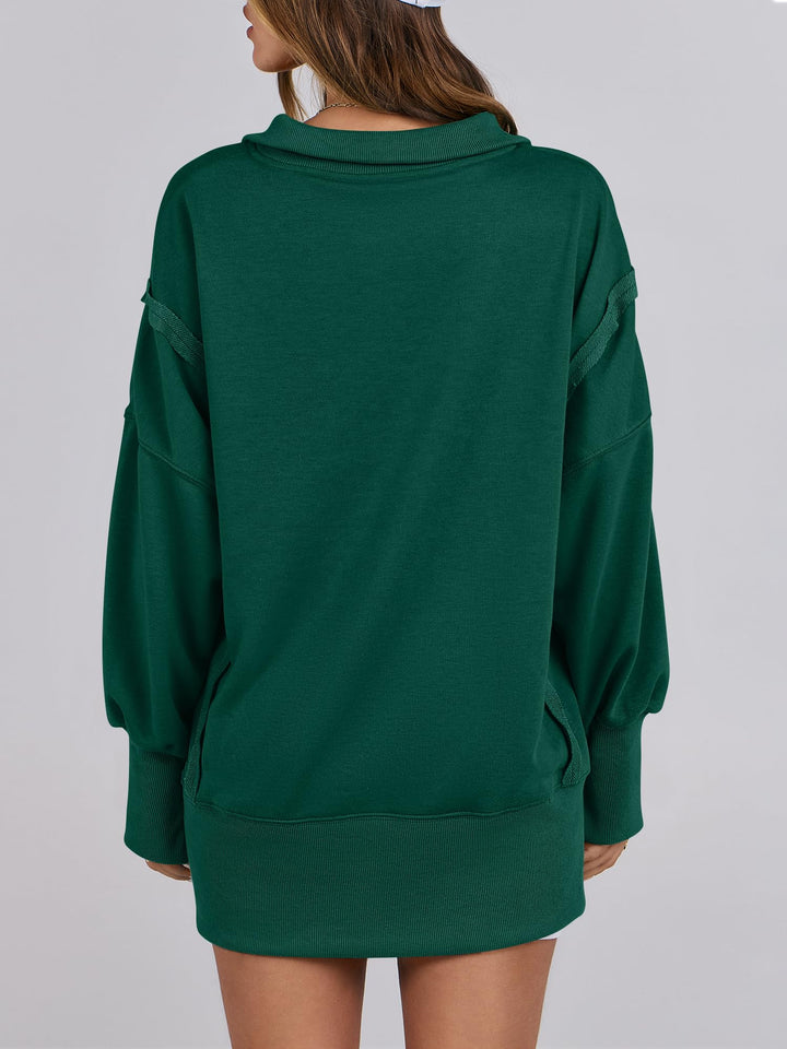 ANRABESS Women's Sweatshirts Oversized Casual Loose Button Up Henley Pullover Top High Low Split 2026 Fall Fashion Outfits