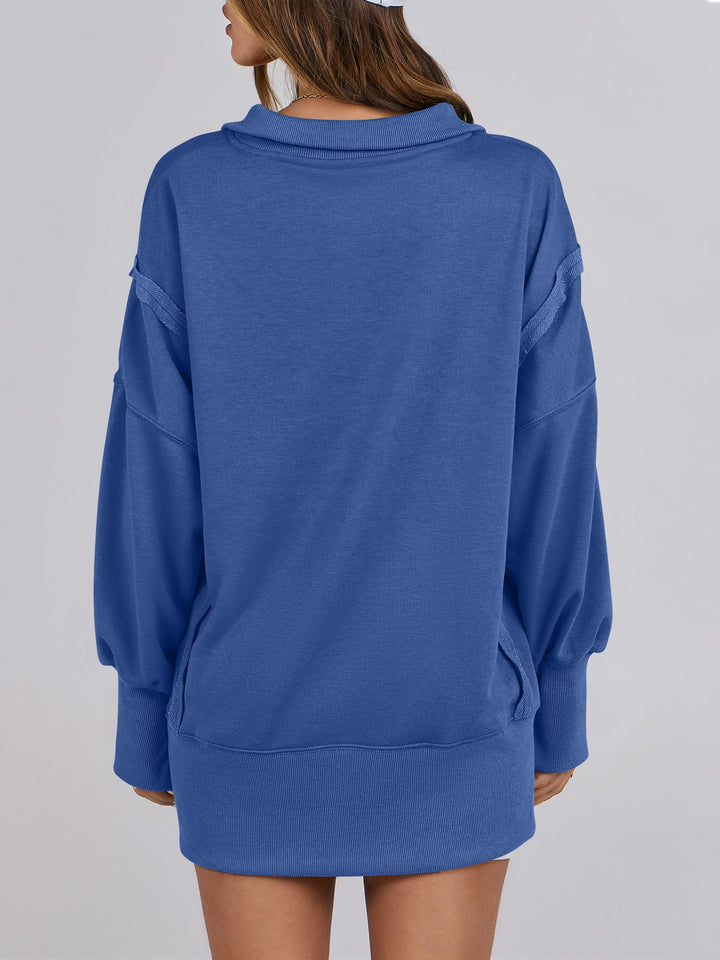 ANRABESS Women's Sweatshirts Oversized Casual Loose Button Up Henley Pullover Top High Low Split 2026 Fall Fashion Outfits