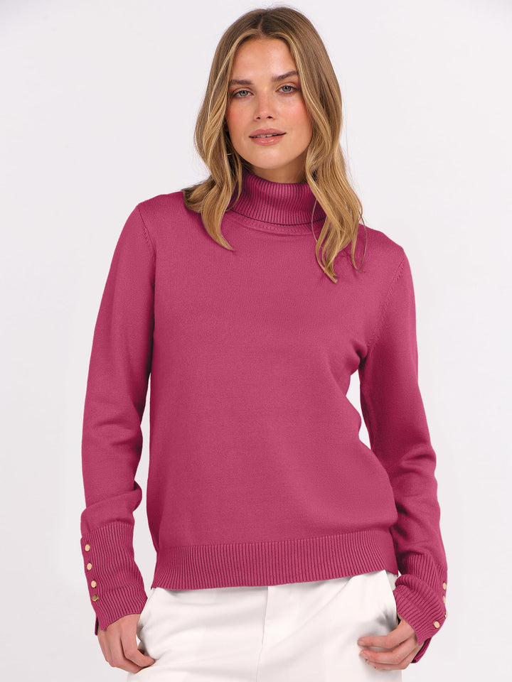 ANRABESS Turtleneck Sweaters for Women Long Sleeve Tops | 2026 Fall Winter Fashion Clothes, Office Work Daily Wear Dressy Casual Outfits, Soft Knitted Ribbed Button-Cuff Pullover Top