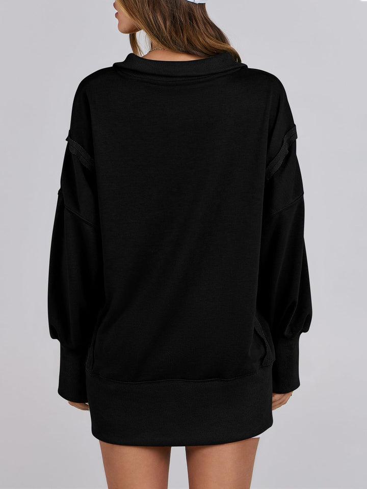 ANRABESS Women's Sweatshirts Oversized Casual Loose Button Up Henley Pullover Top High Low Split 2026 Fall Fashion Outfits