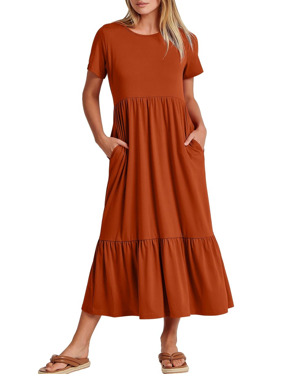 ANRABESS Womens 2026 Summer Casual Maxi Dress A line Tiered Flowy Shor ANRABESS Womens 2026 Summer Casual Maxi Dress A line Tiered Flowy Shor