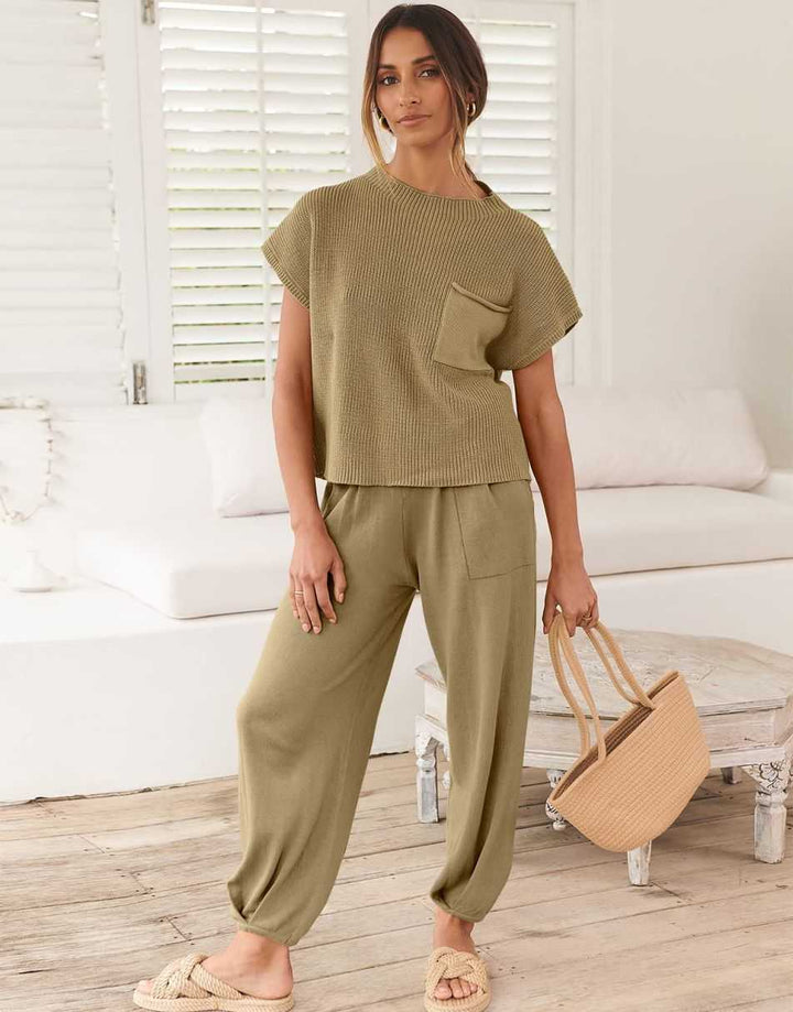 ANRABESS Women's Sweater Tops and Pants Tracksuit Lounge Sets