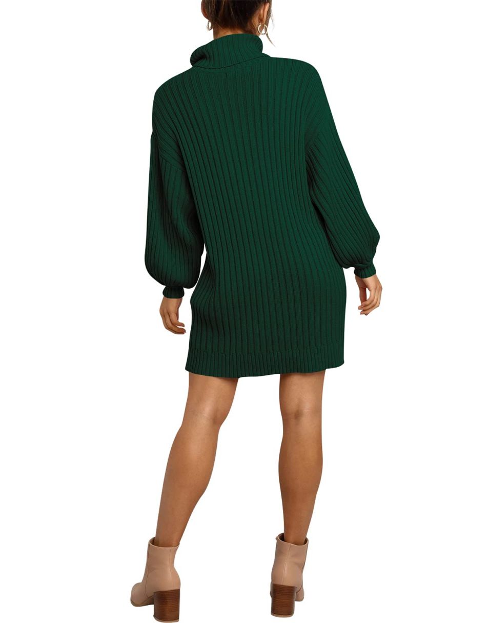 ANRABESS Women Turtleneck Oversized Sweater Pullover Dresses
