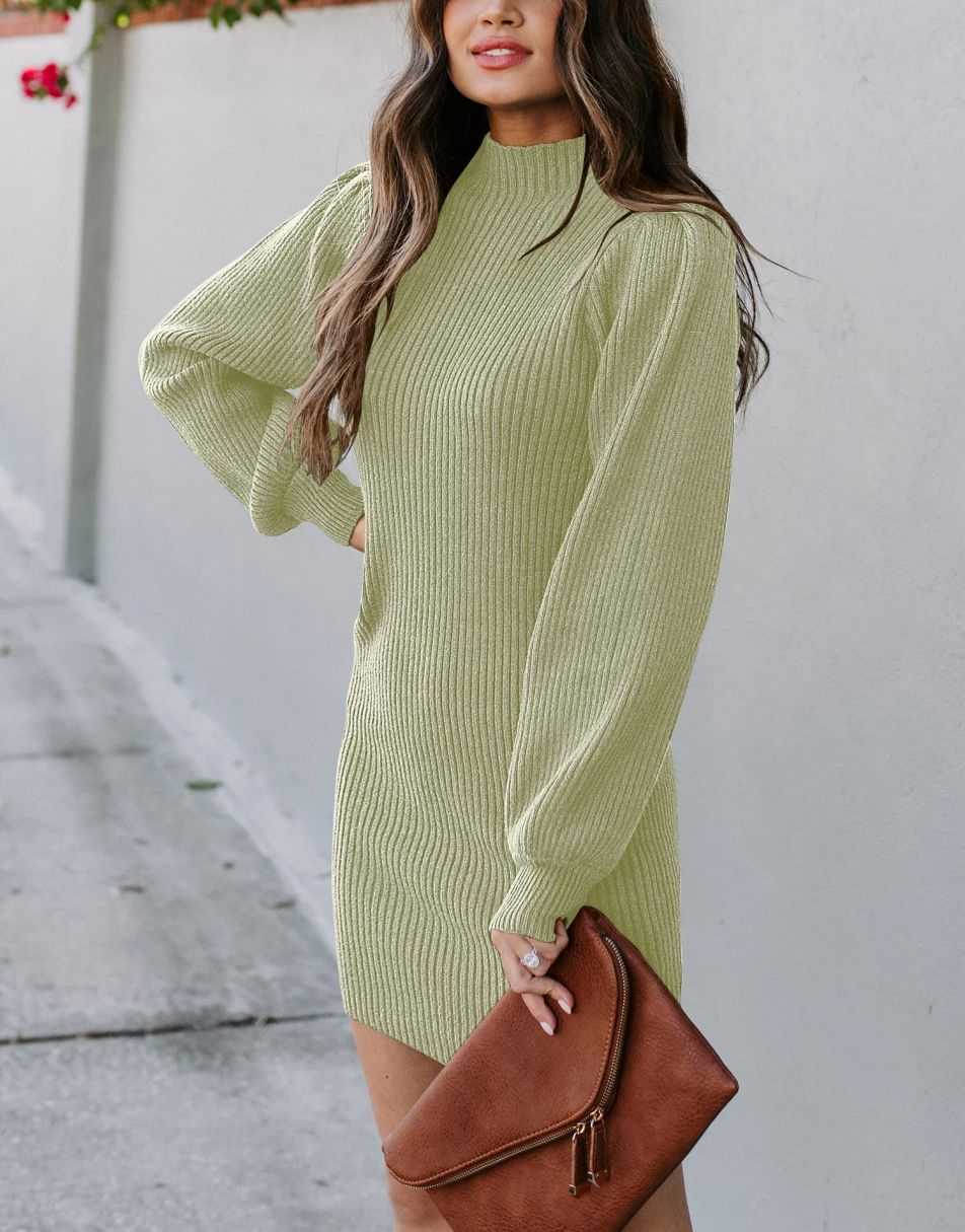 long sleeve bodycon sweater dress MISSGUIDED Ribbed Knit Mini Long Sleeve Bodycon Sweater Dress With Pointelle DetailMISSGUIDED