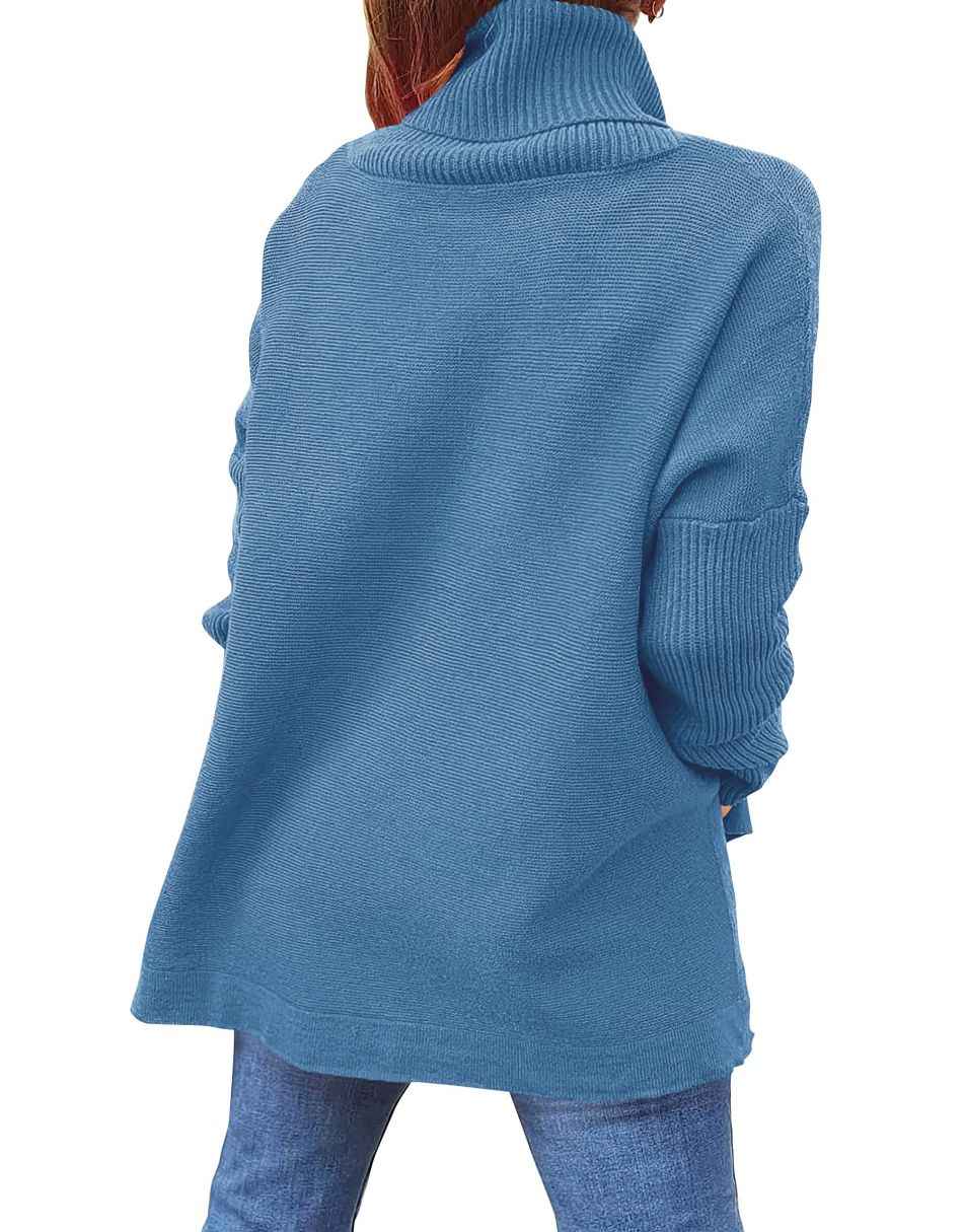 ANRABESS Women's Turtleneck Oversized 2023 Long Batwing
