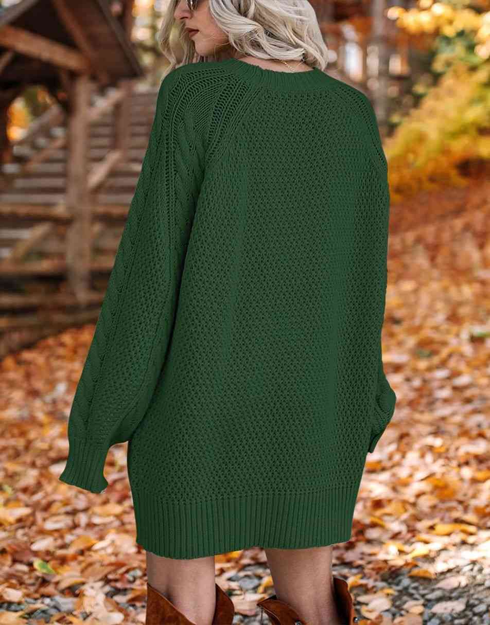 ANRABESS Cable Knit Chunky Oversized Sweater Dress ANRABESS Cable Knit Chunky Oversized Sweater Dress