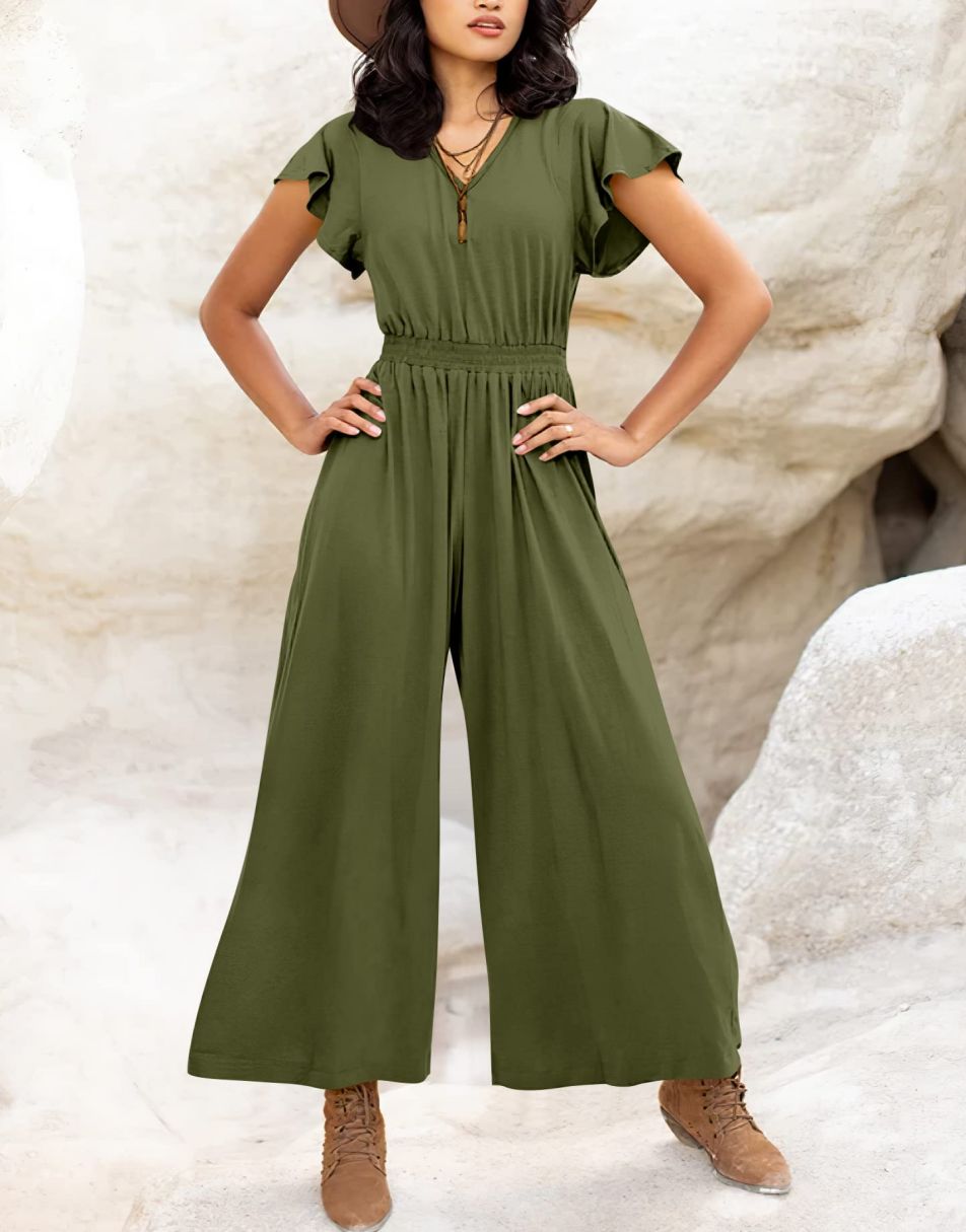  ANRABESS Womens Jumpsuits 2024 Summer Casual Sleeveless V Neck  Wide Leg One Piece Spring Break Jump suit Overalls Dressy Trendy Clothes  A898-xingse-S : Clothing, Shoes & Jewelry