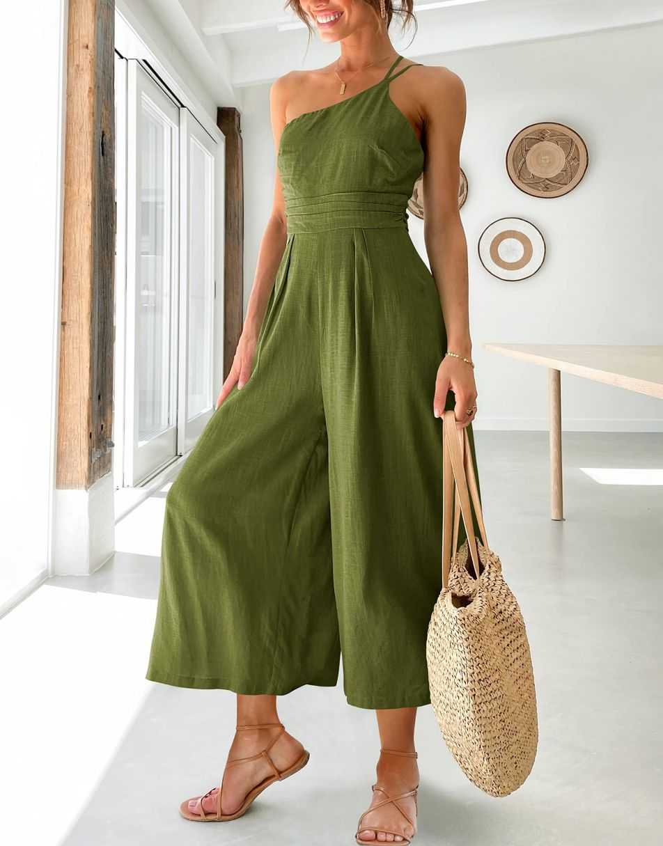 ANRABESS Womens Jumpsuits 2024 Summer Casual Sleeveless V Neck  Wide Leg One Piece Spring Break Jump suit Overalls Dressy Trendy Clothes  A898-xingse-S : Clothing, Shoes & Jewelry